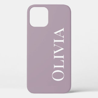 Funda Para iPhone 12 Pro Tipografía moderna personalizada de Lavanda de pol