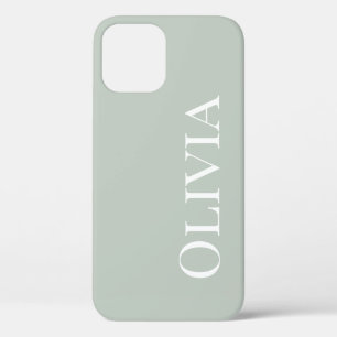 Funda Para iPhone 12 Pro Tipografía moderna verde personalizada