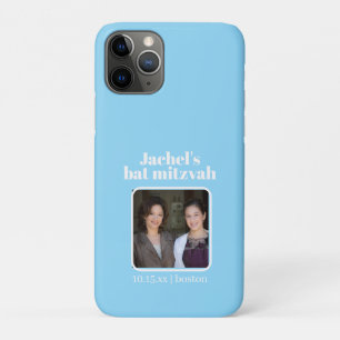 Funda Para iPhone 11 Pro Tipografía Negrita Azul Suave Bar Mitzvah