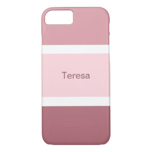 Funda Para iPhone 8/7 Tirada Rosa Y Blanca Personalizada