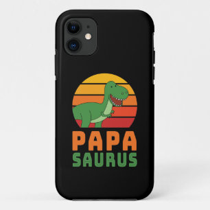 Funda Para iPhone 11 Tirannosaurus Rex Papasaurus Dinosaurio Día del Pa