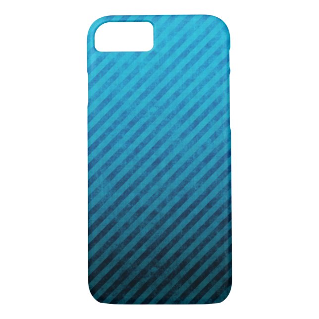 Funda De Case-Mate Para iPhone Tiras azules textura gruesa (Reverso)