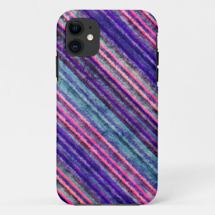 Funda Para iPhone 11 Tiras coloreadas de arcoiris Grunge Textos