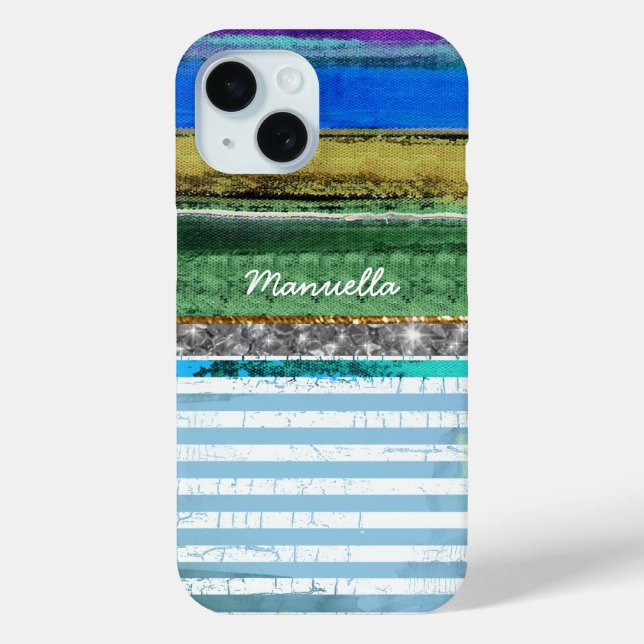 Funda De Case-Mate Para iPhone Tiras con su nombre (Reverso )