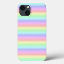 Funda Para iPhone 13 Tiras de arcoiris Pastel - Patrón