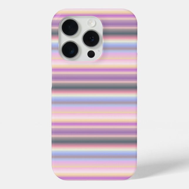 Funda De Case-Mate Para iPhone Tiras de arcoiris Pastel - Patrón (Reverso )