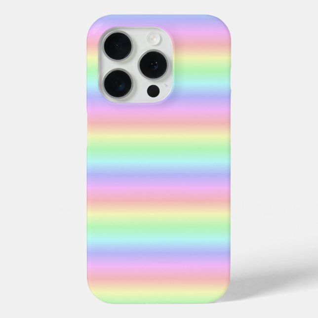 Funda De Case-Mate Para iPhone Tiras de arcoiris Pastel - Patrón (Reverso )