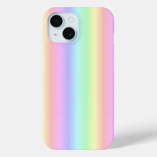 Funda De Case-Mate Para iPhone Tiras de arcoiris Pastel - patrón (Reverso )