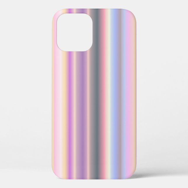 Funda De Case-Mate Para iPhone Tiras de arcoiris Pastel - Patrón (Reverso )