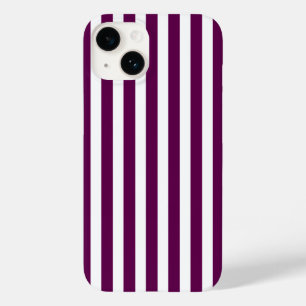 Funda Para iPhone 14 De Case-Mate Tiras de ciruela y de caramelo blanco