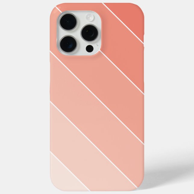 Funda De Case-Mate Para iPhone Tiras de Ombré de Peach (Reverso )