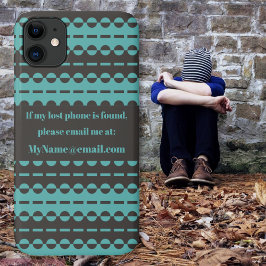 Funda Para iPhone 11 Tiras de plomo - Carbón y Aqua Blue