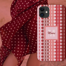 Funda Para iPhone 11 Tiras de plomo - Funda-mate rosa a rojo