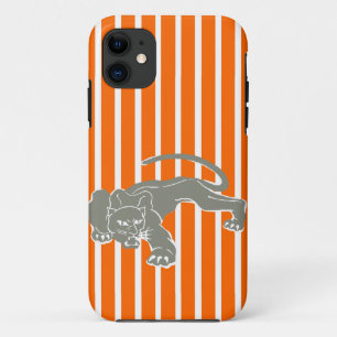 Funda Para iPhone 11 Tiras de Safari Tangerina con Leopardo