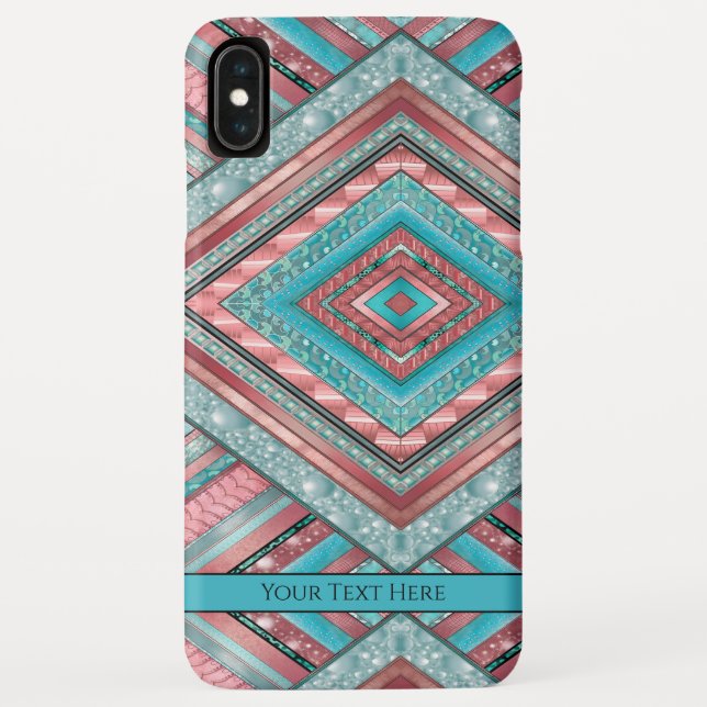Funda De Case-Mate Para iPhone Tiras de seda - Geométricas - Cobre azul (Reverso)