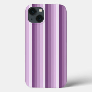Funda Para iPhone 13 Tiras de sombra púrpura de plumas Funda-Mate para