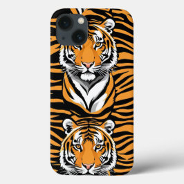 Funda Para iPhone 13 Tiras de tigre