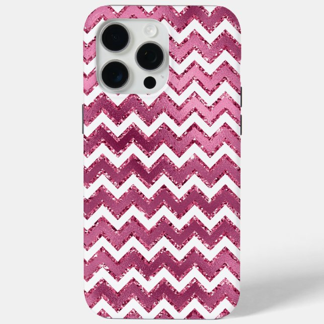 Funda De Case-Mate Para iPhone Tiras de Zigzag Blanco Rosa (Reverso )