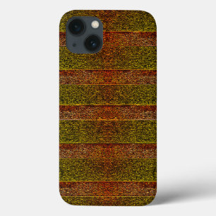 Funda Para iPhone 13 Tiras grabado en relieve y sombreadas, rojo verdos