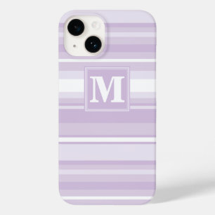 Funda Para iPhone 14 De Case-Mate Tiras moradas monogramo