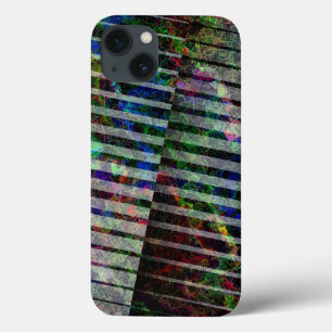 Funda Para iPhone 13 Tiras raras y arañazos de colores, con recorte