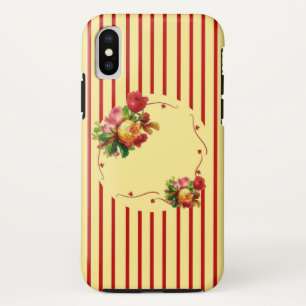 Funda Para iPhone X Tiras y Rosas Funda-Mate Tough iPhone X Funda