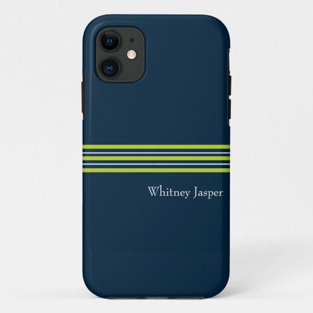 Funda De Case-Mate Para iPhone Tisbury - blanco verde de la marina de guerra - (Reverso)