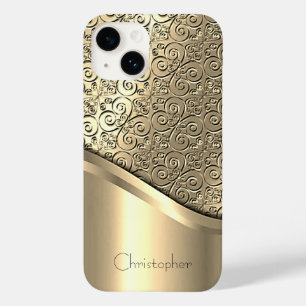 Funda Para iPhone 14 De Case-Mate Titanio Dorado Pulido Radial Metálico iphone 15