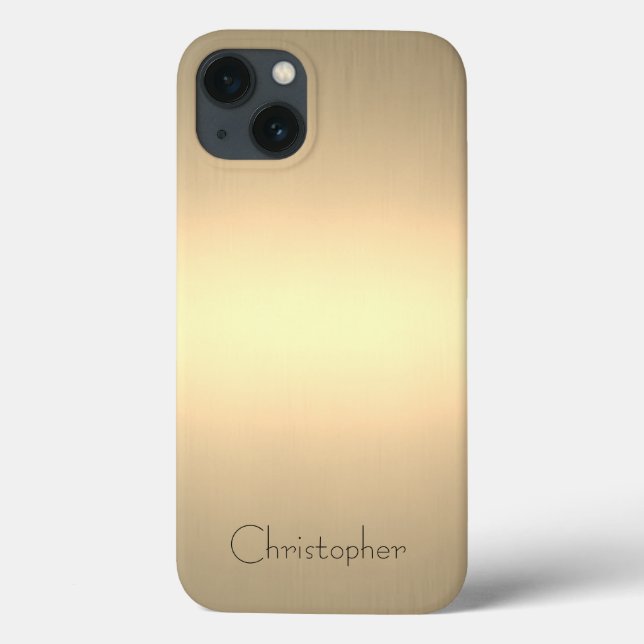 Funda De Case-Mate Para iPhone Titanio oro Acero inoxidable Impresión iphone 15 (Reverso)