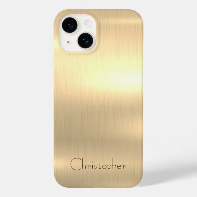Funda De Case-Mate Para iPhone Titanio oro Acero inoxidable Impresión iphone 15 (Reverso )