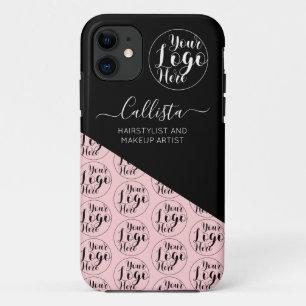 Funda Para iPhone 11 Título del patrón de bloque de color del logotipo 