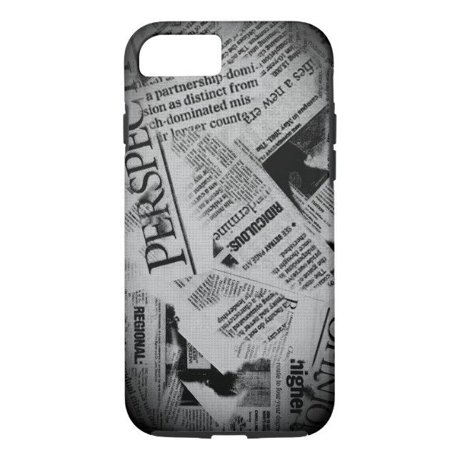Funda De Case-Mate Para iPhone Títulos del papel prensa (Reverso)
