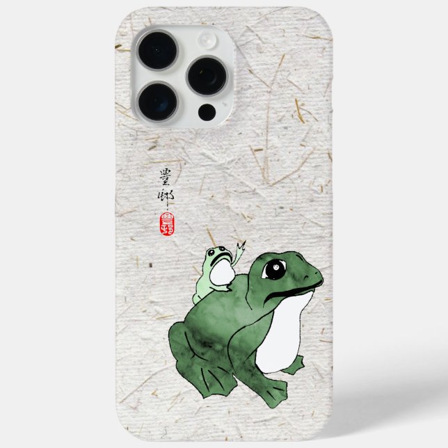 Funda De Case-Mate Para iPhone Toad de rana japonesa grande del siglo XIX (Reverso )