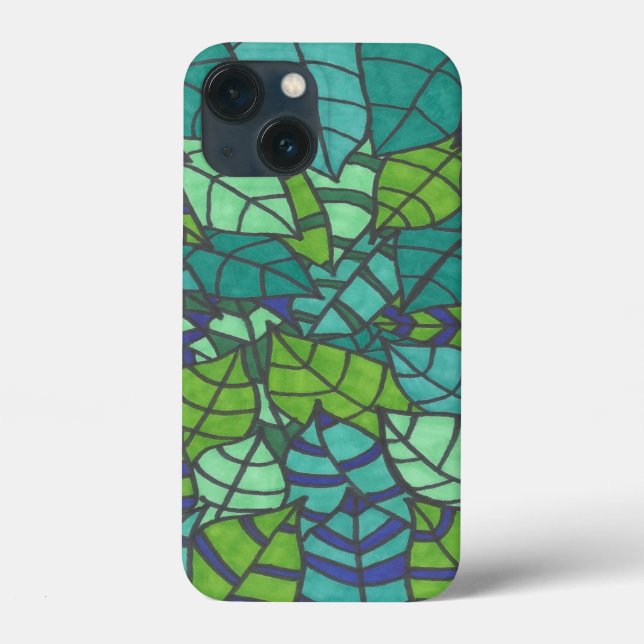 Funda De Case-Mate Para iPhone Toalla de playa de hojas tropicales verdes (Reverso )