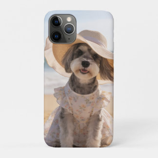 Funda Para iPhone 11 Pro Toalla de playa Schnauzer 