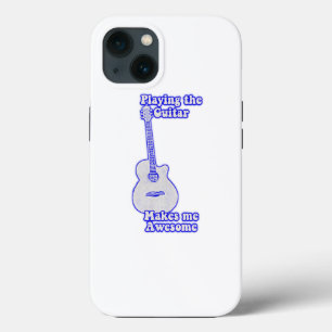 Funda Para iPhone 13 Tocar la guitarra me hace increíble. azul vintage