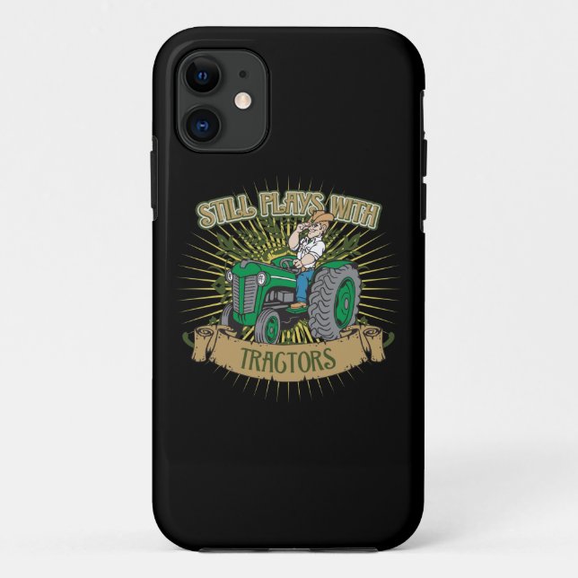 Funda De Case-Mate Para iPhone Todavía juegos con los tractores verdes (Reverso)