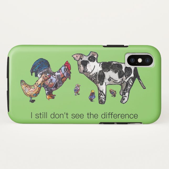 Funda De Case-Mate Para iPhone Todavía no veo la diferencia (Reverso (horizontal))