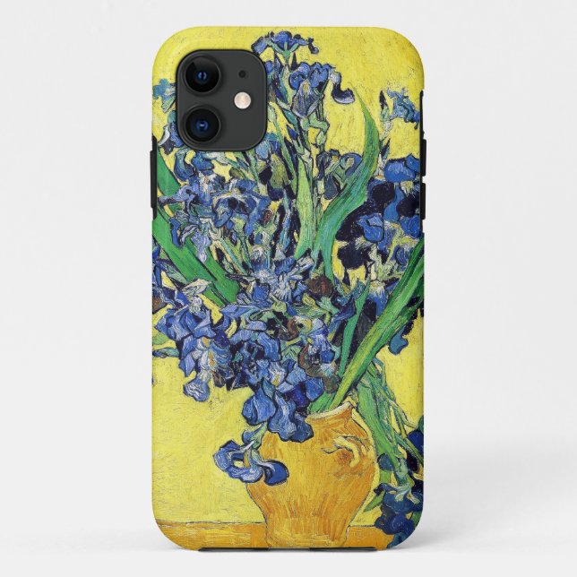 Funda De Case-Mate Para iPhone Todavía vida con los iris Vincent van Gogh (Reverso)