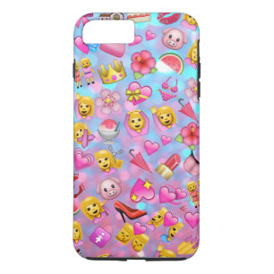 Funda Para iPhone 8 Plus/7 Plus Todo el modelo rosado del collage de las emojis