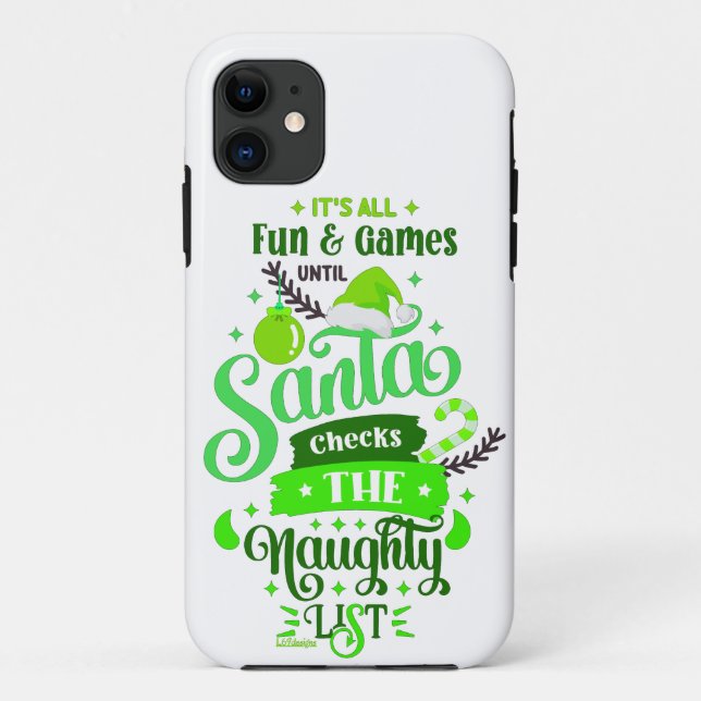 FUNDA DE Case-Mate PARA iPhone TODO ES DIVERTIDO Y JUEGOS HASTA SANTA... (Reverso)