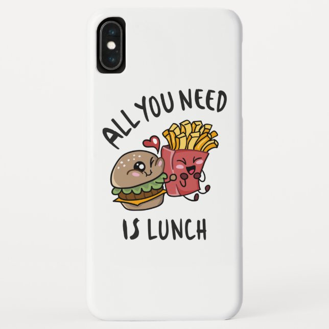 Funda De Case-Mate Para iPhone Todo lo que necesitas es almuerzo (Reverso)