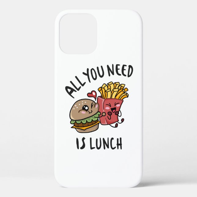 Funda De Case-Mate Para iPhone Todo lo que necesitas es almuerzo (Reverso )