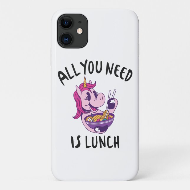 Funda De Case-Mate Para iPhone Todo lo que necesitas es comer. (Reverso)