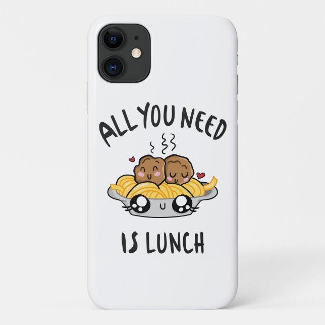 Funda De Case-Mate Para iPhone Todo lo que necesitas es el almuerzo (Reverso)