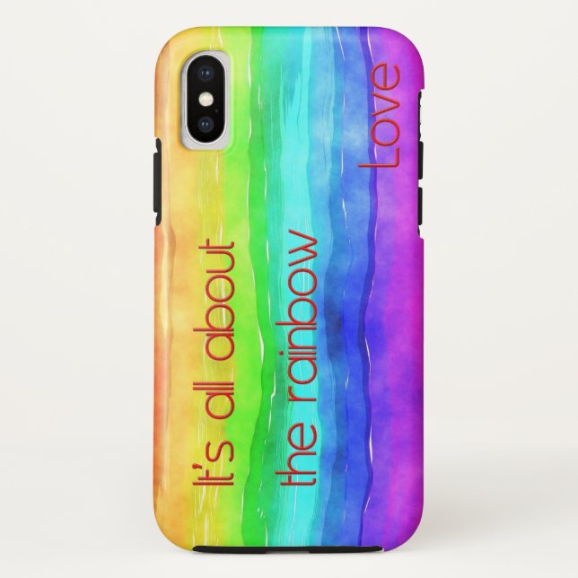 Funda De Case-Mate Para iPhone Todo se trata del amor arcoiris 03 (Reverso)