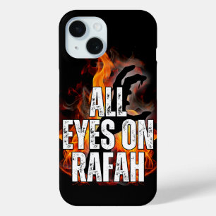 Funda Para iPhone 15 TODOS LOS OJOS EN RAFAH - Masacre palestina de Raf