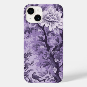 Funda Para iPhone 14 De Case-Mate Toile Fleurie Morado Francés Antiguo