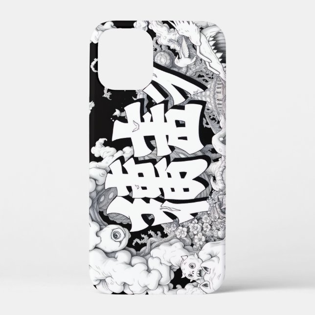 Funda De Case-Mate Para iPhone Tokio Blanco y Negro (Reverso )