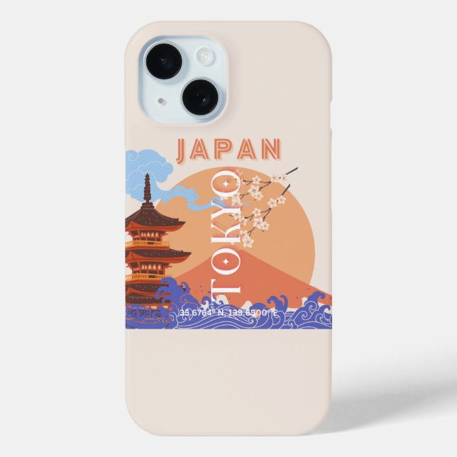 Funda De Case-Mate Para iPhone Tokyo Japan Travel Art (Reverso )